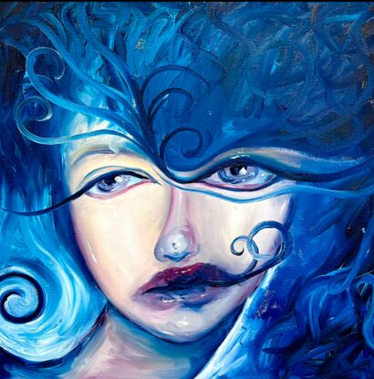 BLUE NOSTALGIA - a Paint Artowrk by emilys.art2